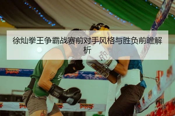 徐灿拳王争霸战赛前对手风格与胜负前瞻解析